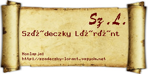 Szádeczky Lóránt névjegykártya